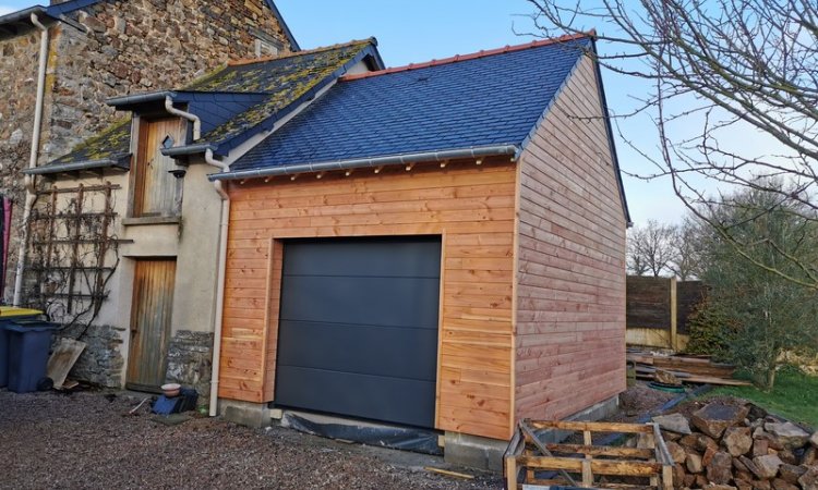 Extension garage en bois 